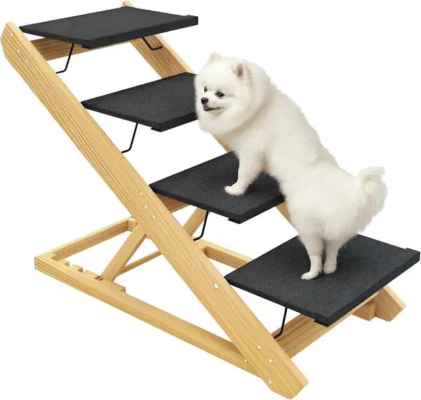 2 in 1 Hundetreppe 4-Stufige Klappbar 62