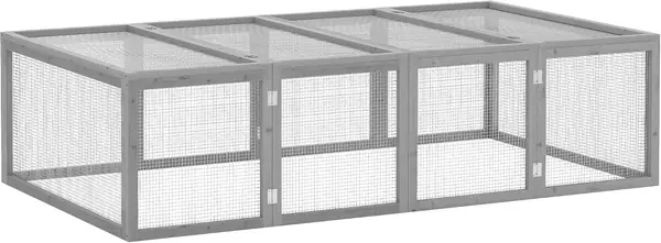 Hasenstall Winterfest mit Dach für Kaninchen 181x100x48