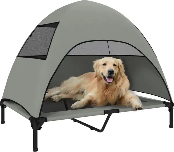 Hundeliege Outdoor mit Dach