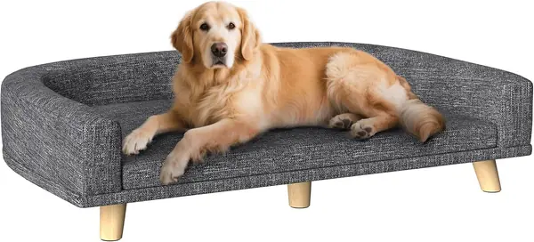 Hundesofa mit abnehmbarem Bezug – Dunkelgrau