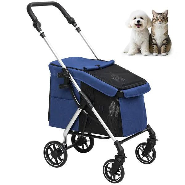 Hundewagen leicht Hundebuggy aus Aluminium klappbar für
