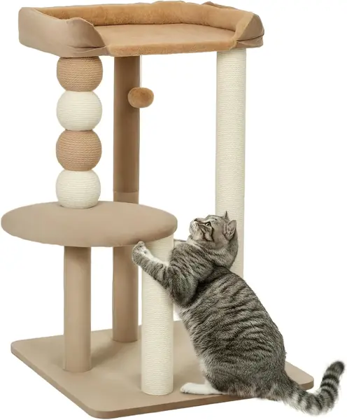 Kratzbaum 86 cm mit Sprungplattform für Katzen bis 7 kg