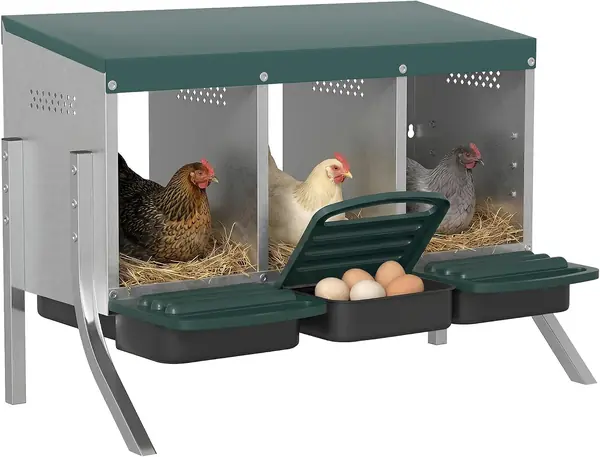 Legenest für Hühner Abrollnest 3 Fächer 84 x 55 x 61 cm