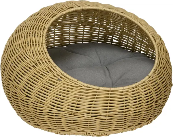 Rattan Katzenkorb Katzenhöhle bis 4 kg Ø50 x 31 cm